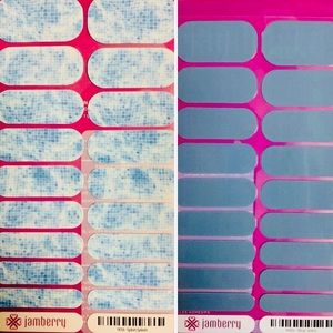 Jamberry nail sheets — set of 2 —  blue / white
